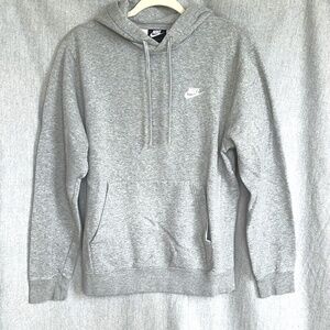 Nike Unisex Grey Heathered Hoodie Sz S Pullover Logo Athleisure Loungewear